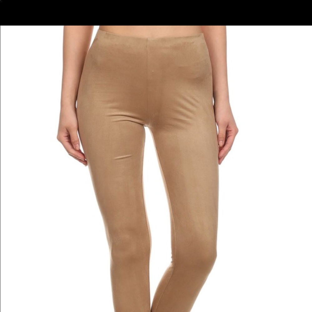 BLVD Suede Camel Leggings